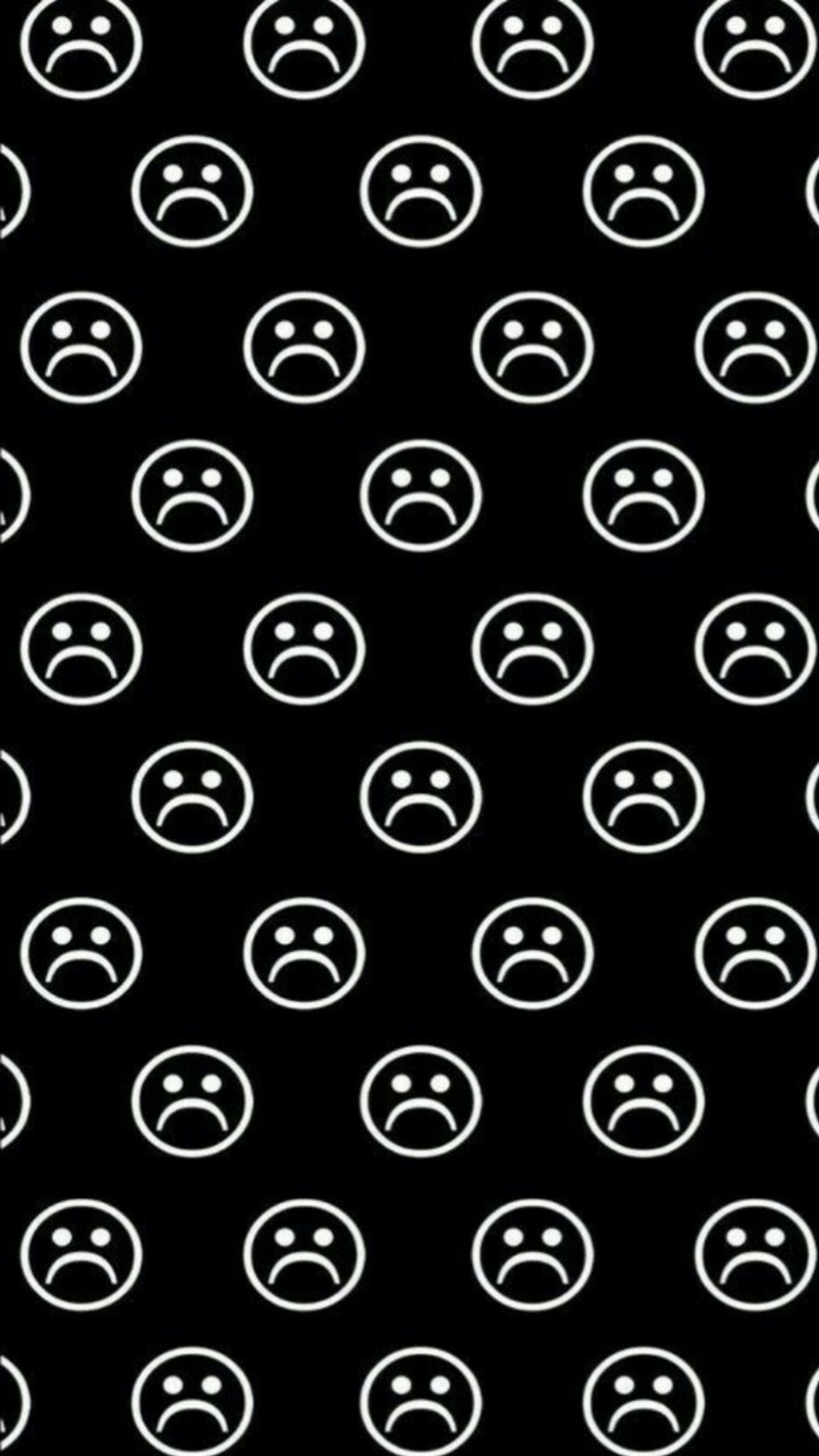 Un motif noir et blanc avec un smiley dessus (noir, design, visages, motif, violet)