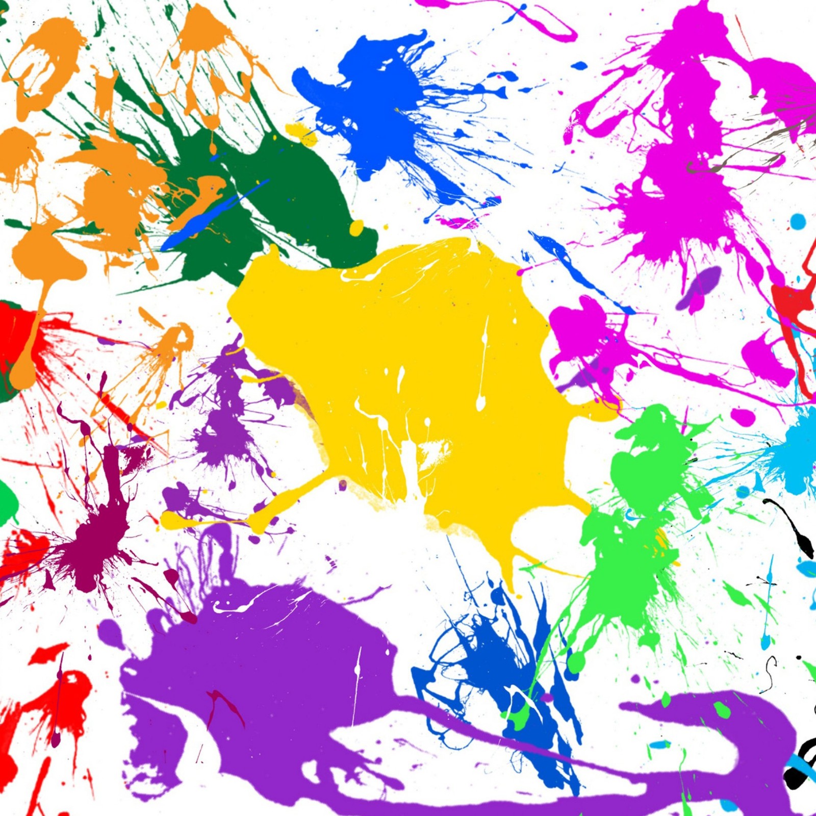 A close up of a colorful background with paint splatters (paint, splatter)