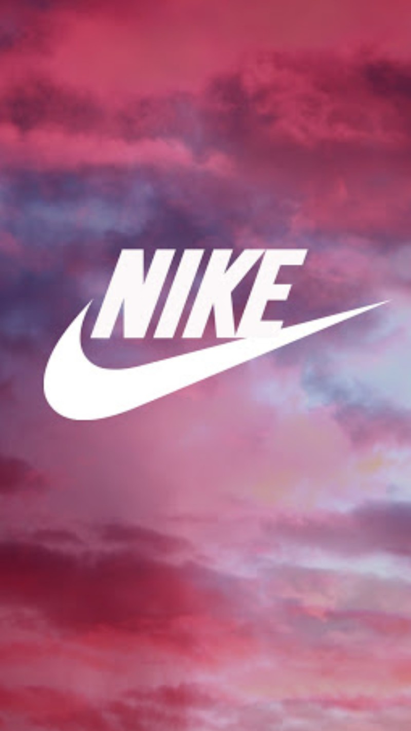 Логотип nike на фоне розового и голубого неба (воздух, логотип, мисс, никогда, nike)