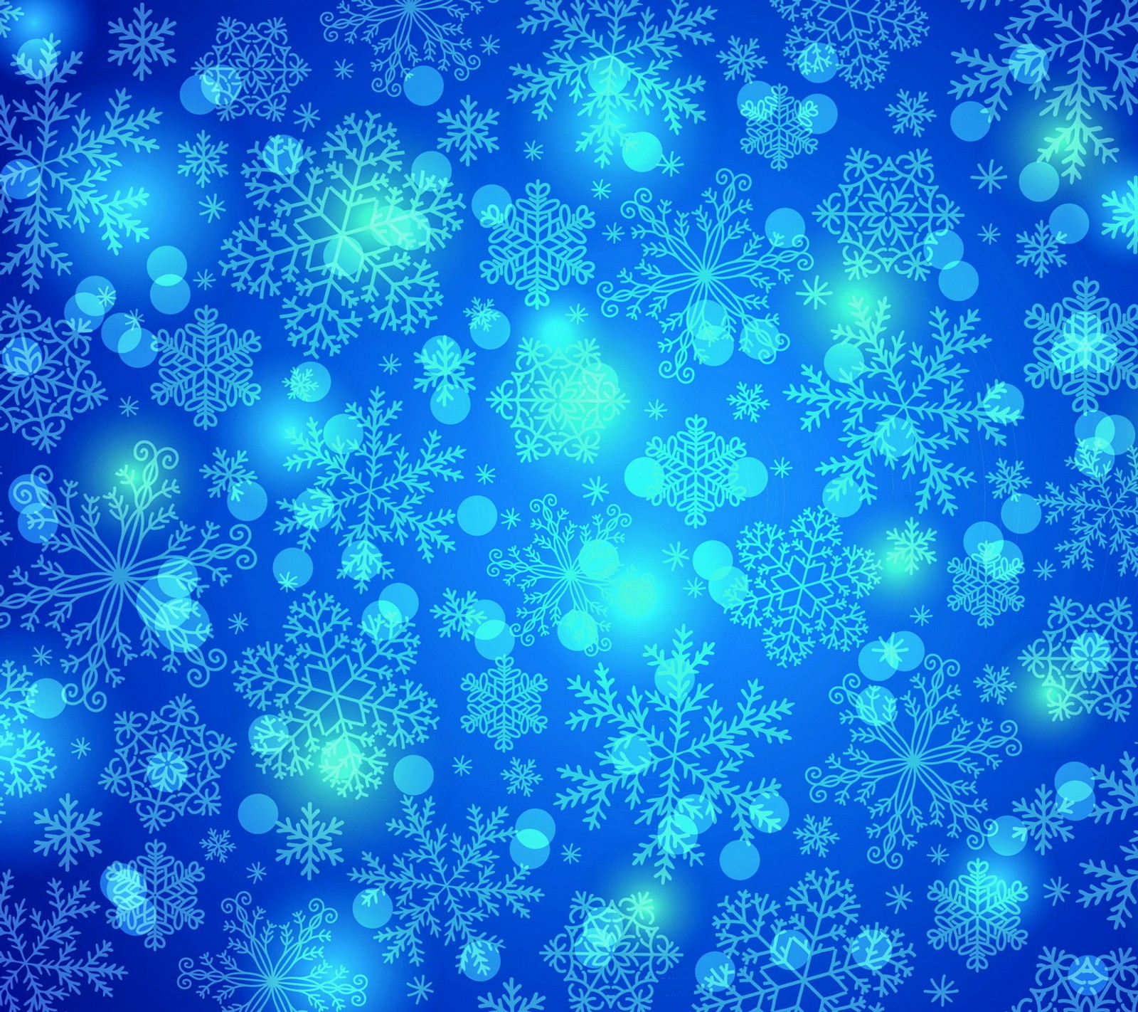 A blue background with snowflakes and stars (background, blue, snowflake, winter)