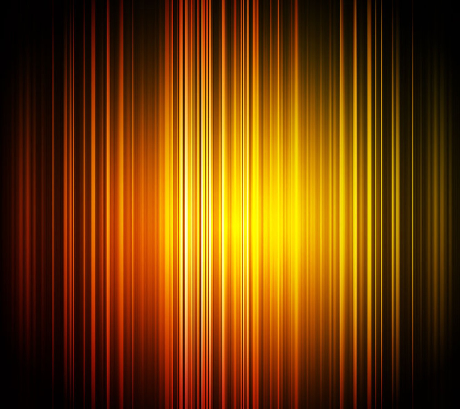 A bright orange and yellow striped background with a black background (abstract, wallpaper)