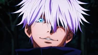 Satoru Gojo Smirking in a Sorcery Duel – Jujutsu Kaisen