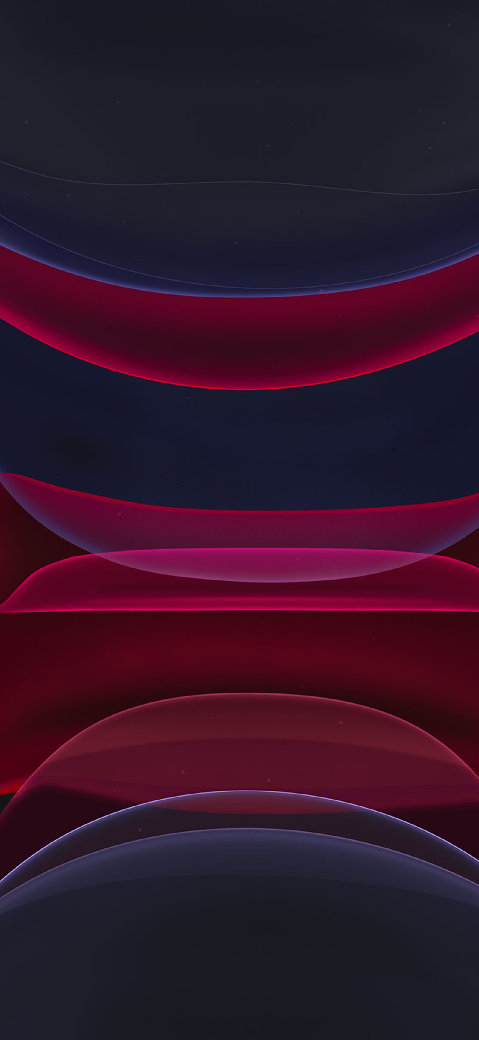 A close up of a red and black abstract background with curved lines (apple, iphone, iphone 11, apples, ios)