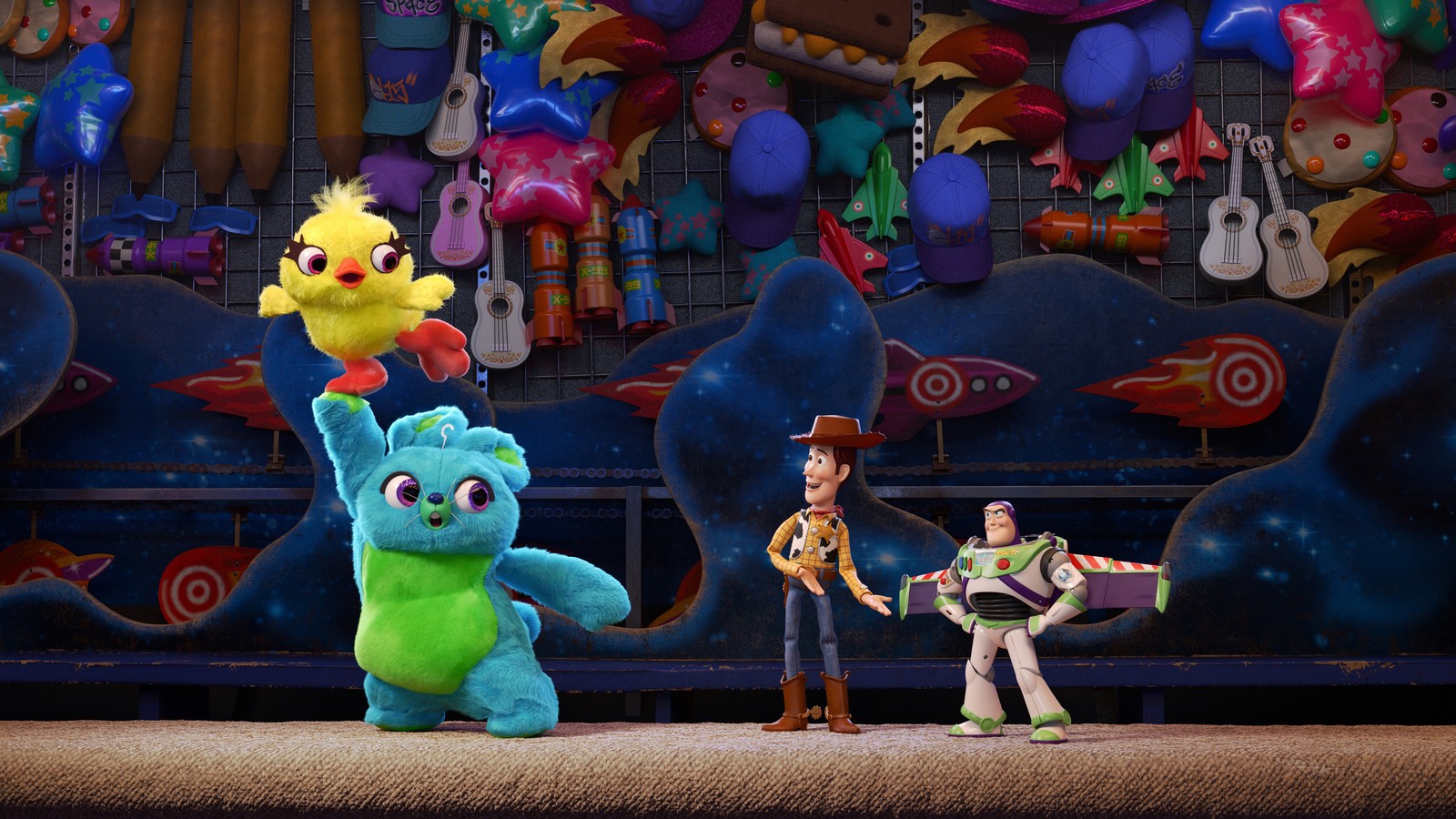 toy story 4, movie, ducky, bunny, woody wallpaper