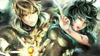 Genos und Fubuki vereinen sich im Kampf – One Punch Man Fan-Art