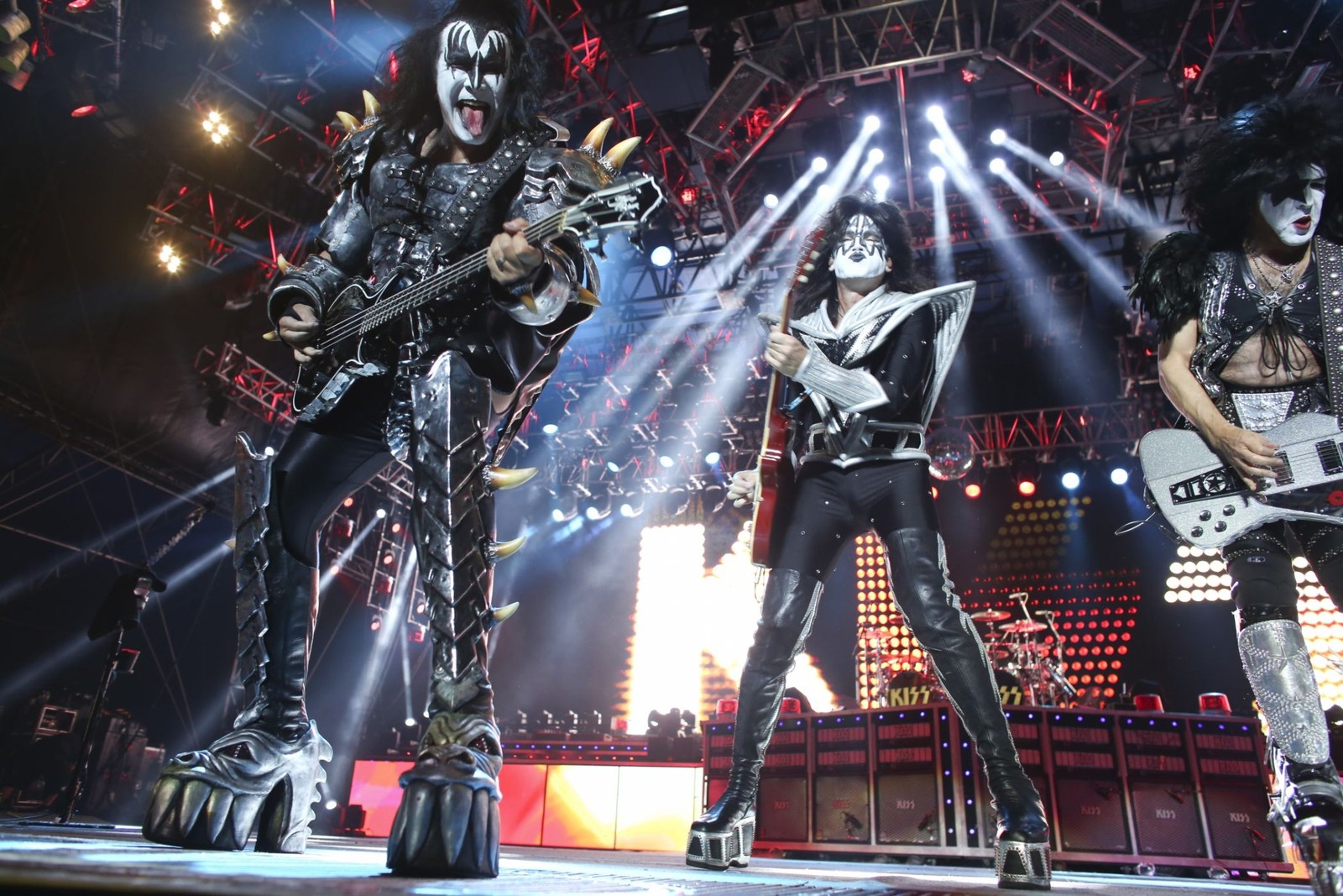 kiss, heavy metal, concert, rock, performance wallpaper