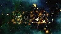 2022 new year, glowing stars, happy new year, galaxy, starry sky wallpaper