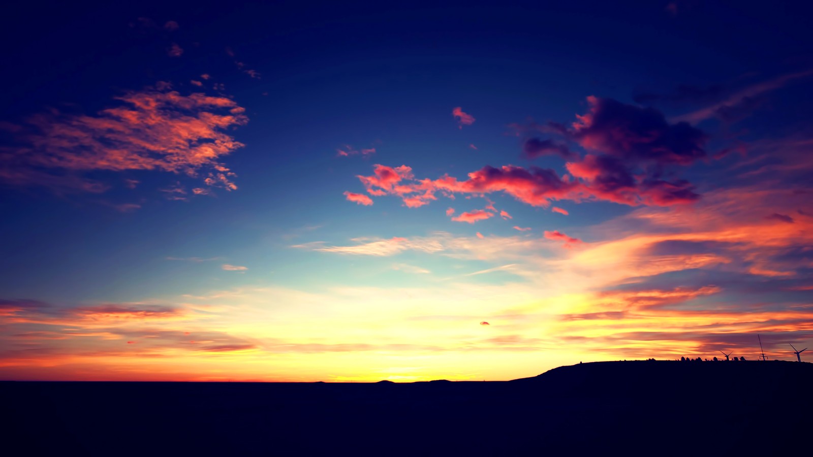 sunset, sky, horizon, scenery wallpaper