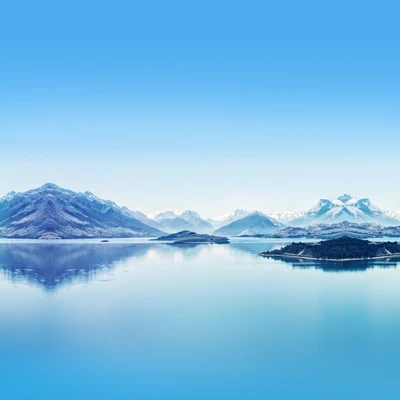 Reflexão tranquila de paisagens montanhosas no Lago Wakatipu