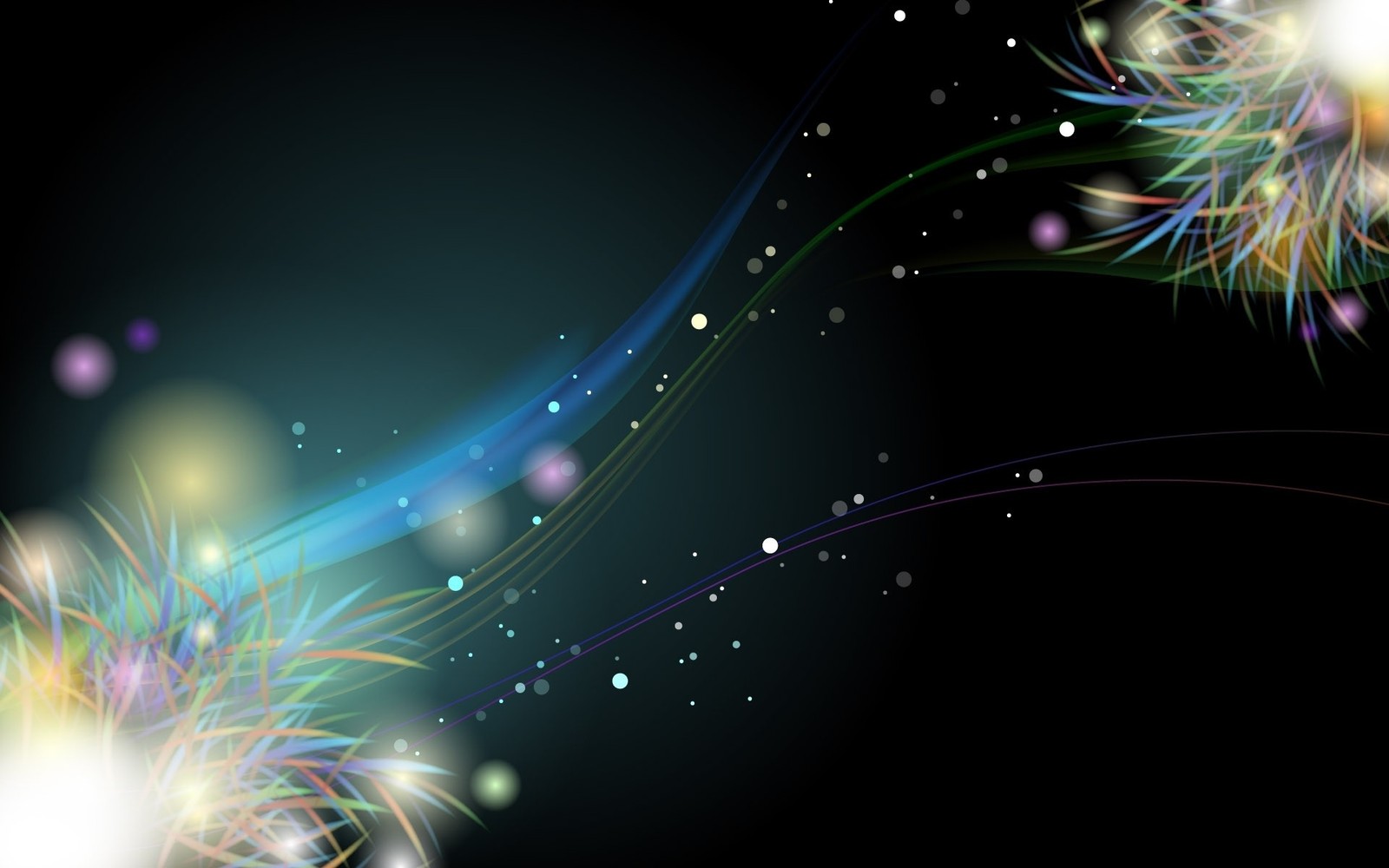 A close up of a fireworks display with a black background (abstract art, vector graphics, light, space, night)