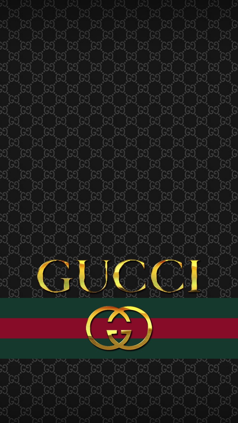 Близкий план черно-зеленых обоев с золотым логотипом gucci (бапе, bape, it, supreme)