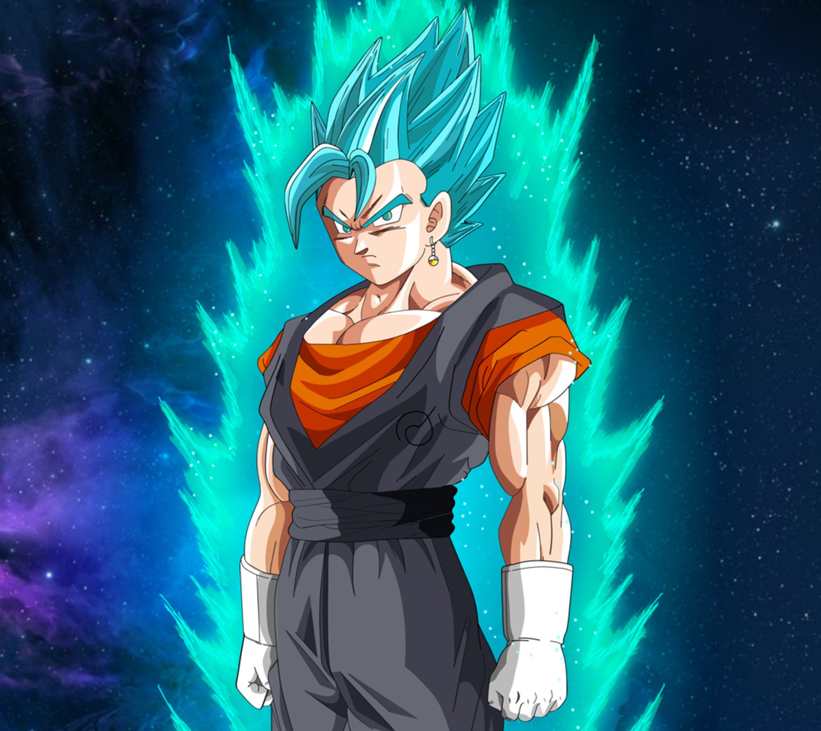 Lade blau, dragon ball super, gott, vegito Hintergrund herunter