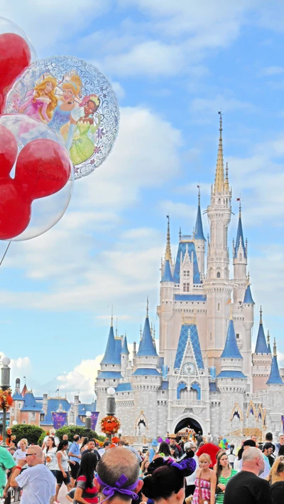 luftballons, burg, aschenputtel, disney, florida