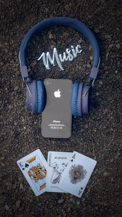 Music and Cards: A Tech-Inspired Still Life