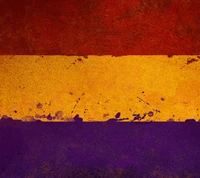 Bandera de la Segunda República Española con textura desgastada.