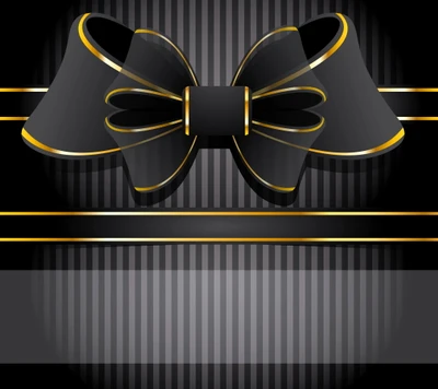 background, black, bow, elegant, gold