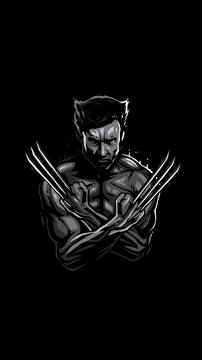 Черно-белая фотография мужчины с лицом волка (логан, logan, wolverine, кино)