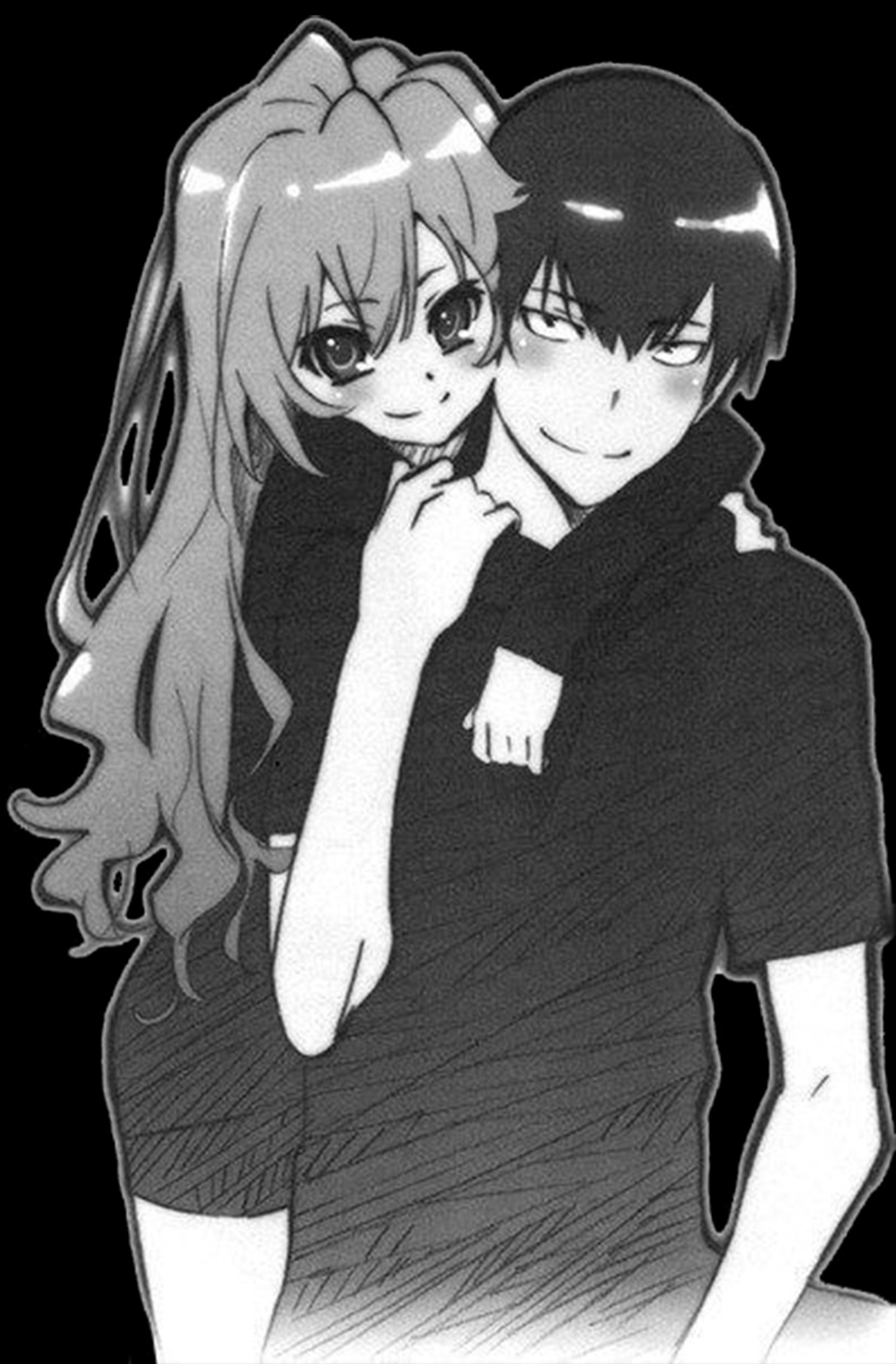 toradora, dark, comic, couple, manga wallpaper