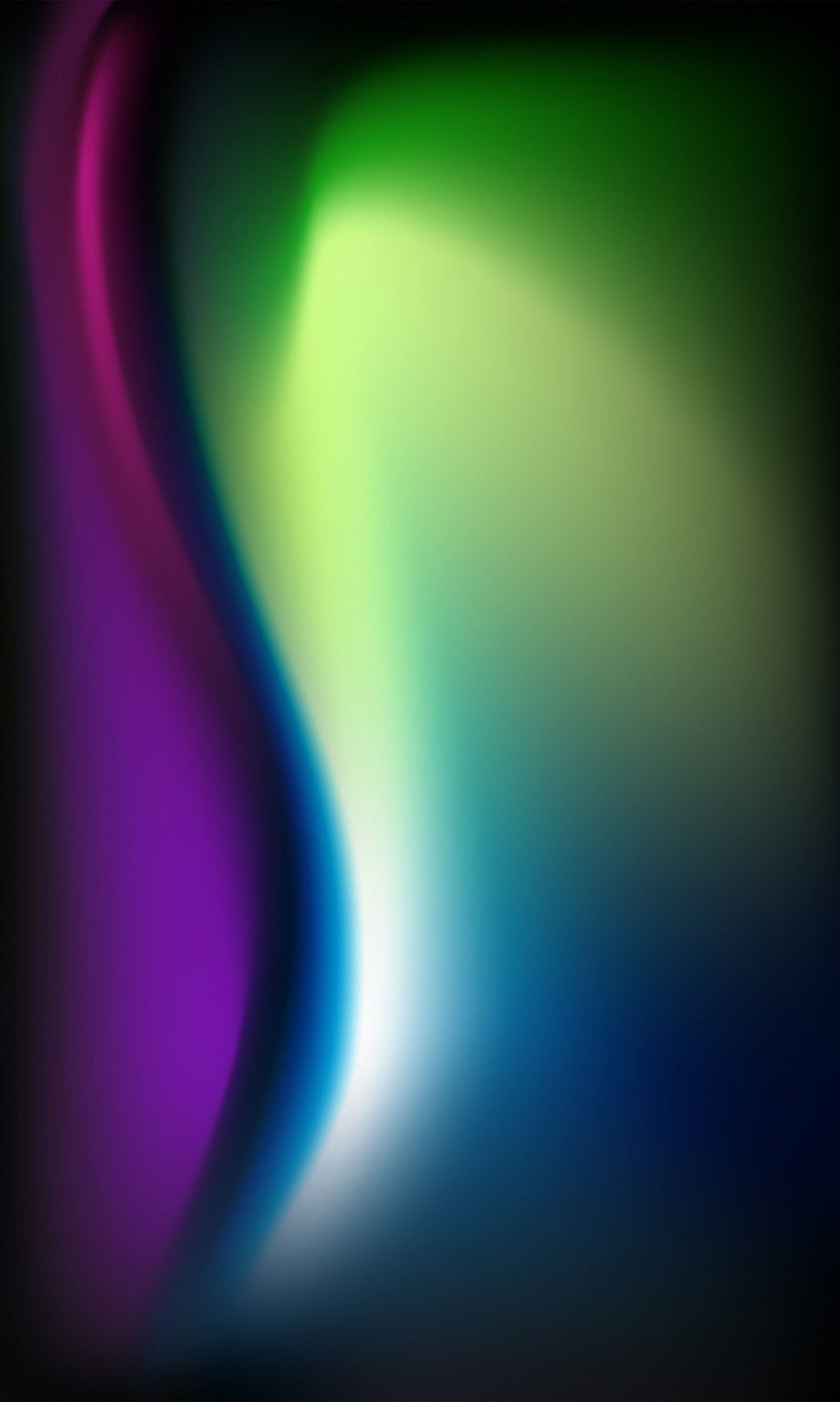 Abstract background with a colorful wave in the middle (blue, green, purple)