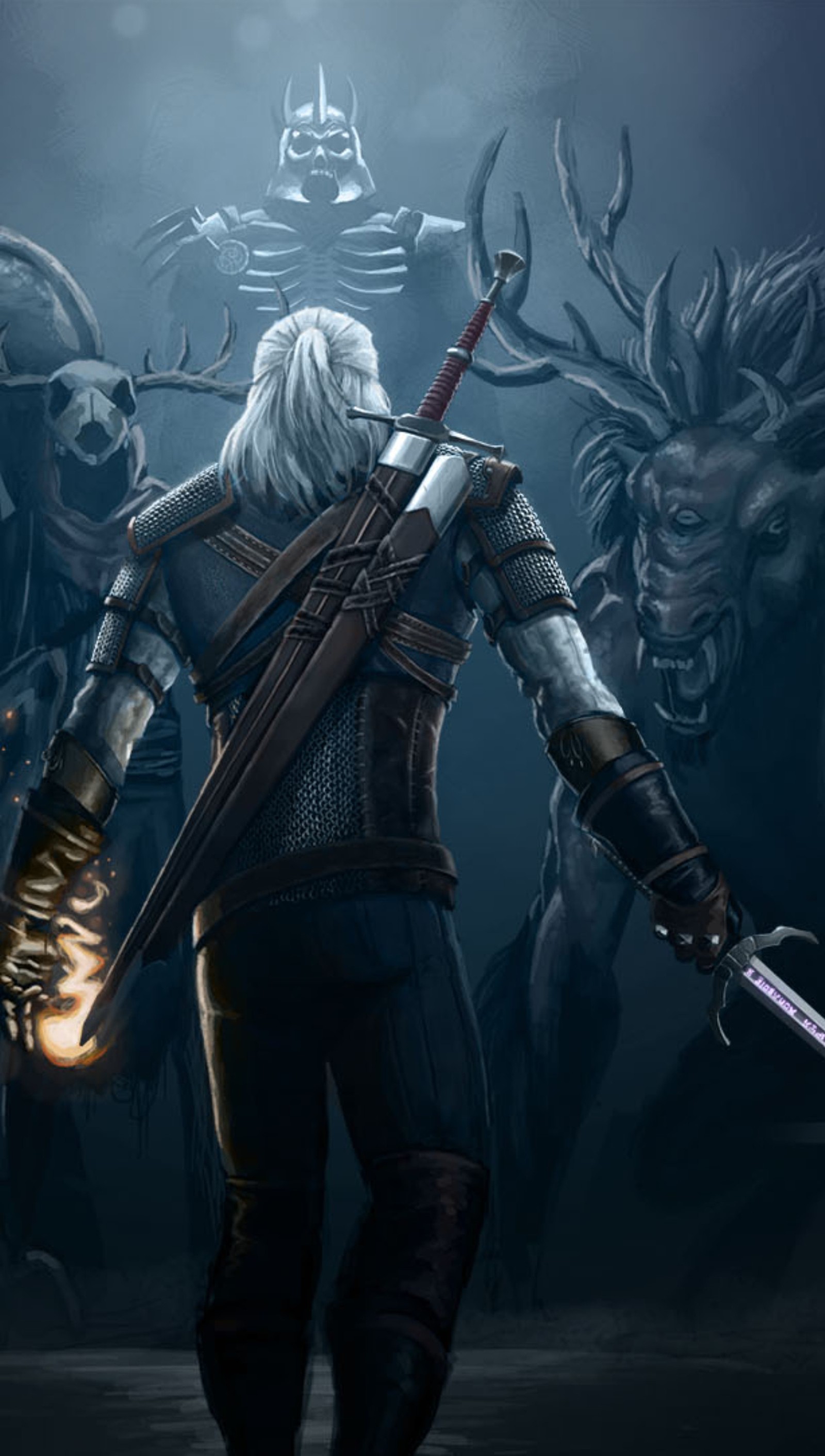 geralt, hunt, rivia, wild, witcher wallpaper