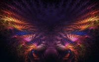 fractal art, purple, shape, special effects, dark wallpaper