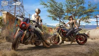 pubg mobile x indian motorcycle, 5k, 2024 games, pubg mobile, indian motorcycle wallpaper