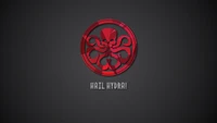 Red Hydra Logo on Dark Background