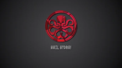 Rotes Hydra-Logo auf dunklem Hintergrund