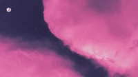 pink clouds, moon, sky view, purple background, stars wallpaper