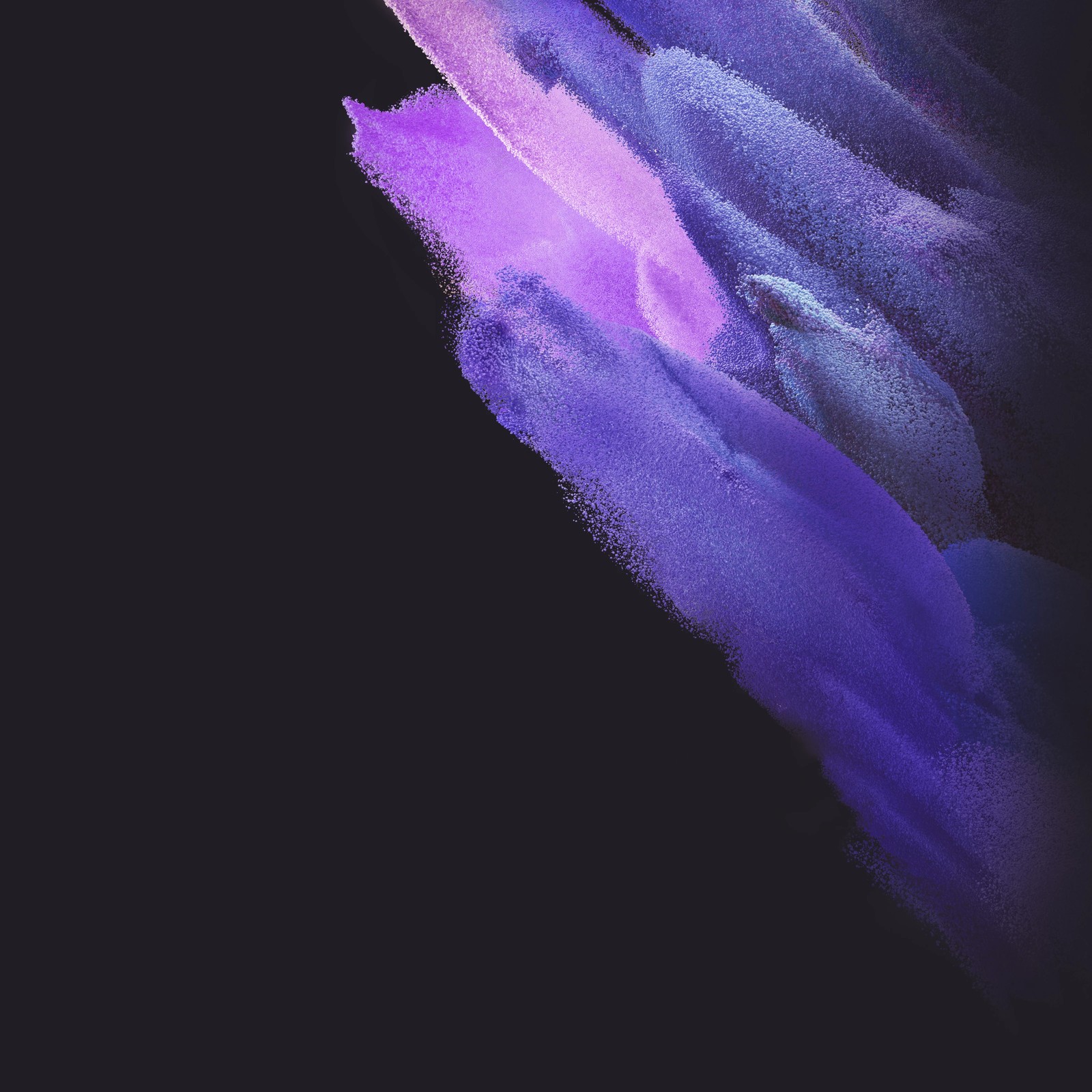 Des stries de peinture violette et bleue sur un fond noir (samsung galaxy, samsung, amoled, smartphone, violet)