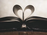 Love Story Unfolding: A Heart Shaped from Pages