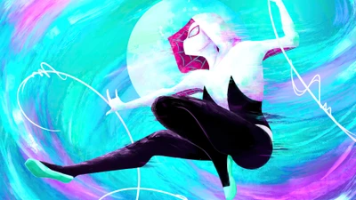 гвен паук, spider gwen, веб качели, marvel comics, комиксы