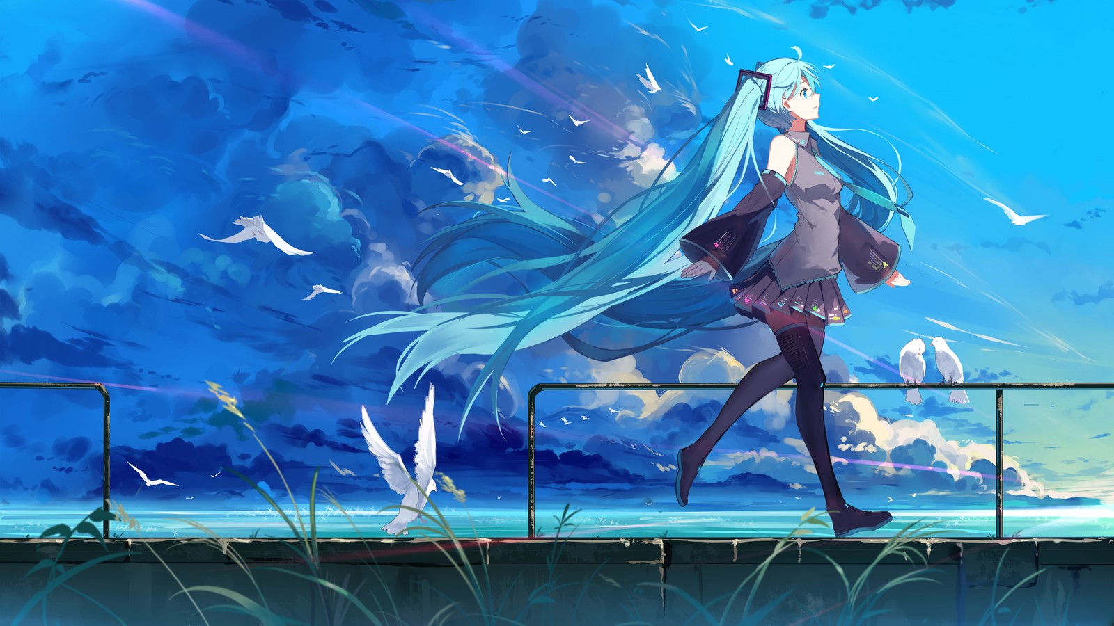 hatsune miku, anime, girls wallpaper