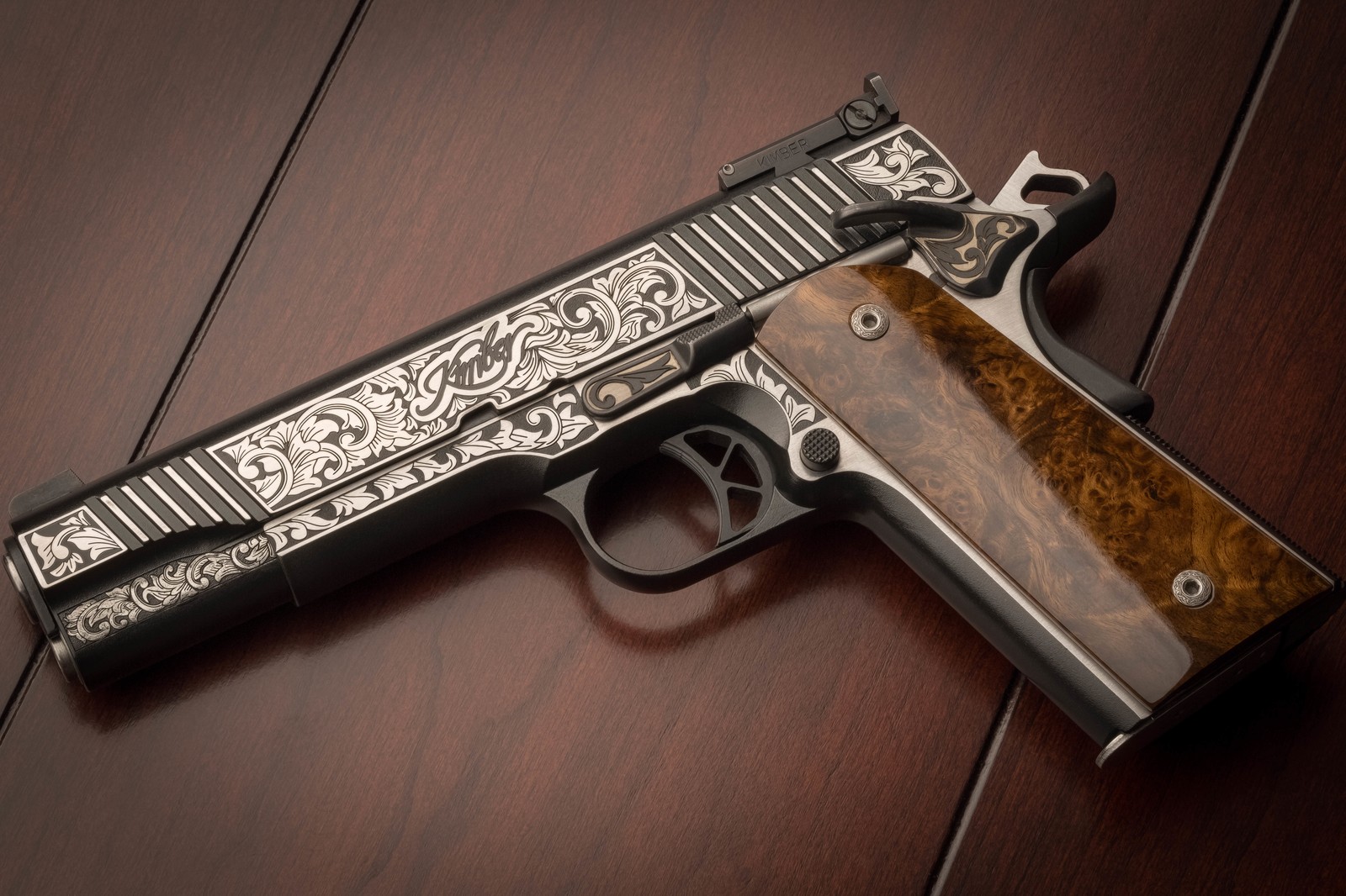 m1911 pistol, gun, firearm, trigger, gun barrel wallpaper