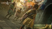 Unknown 9: Awakening - A Female Character in a Vibrant Urban Setting