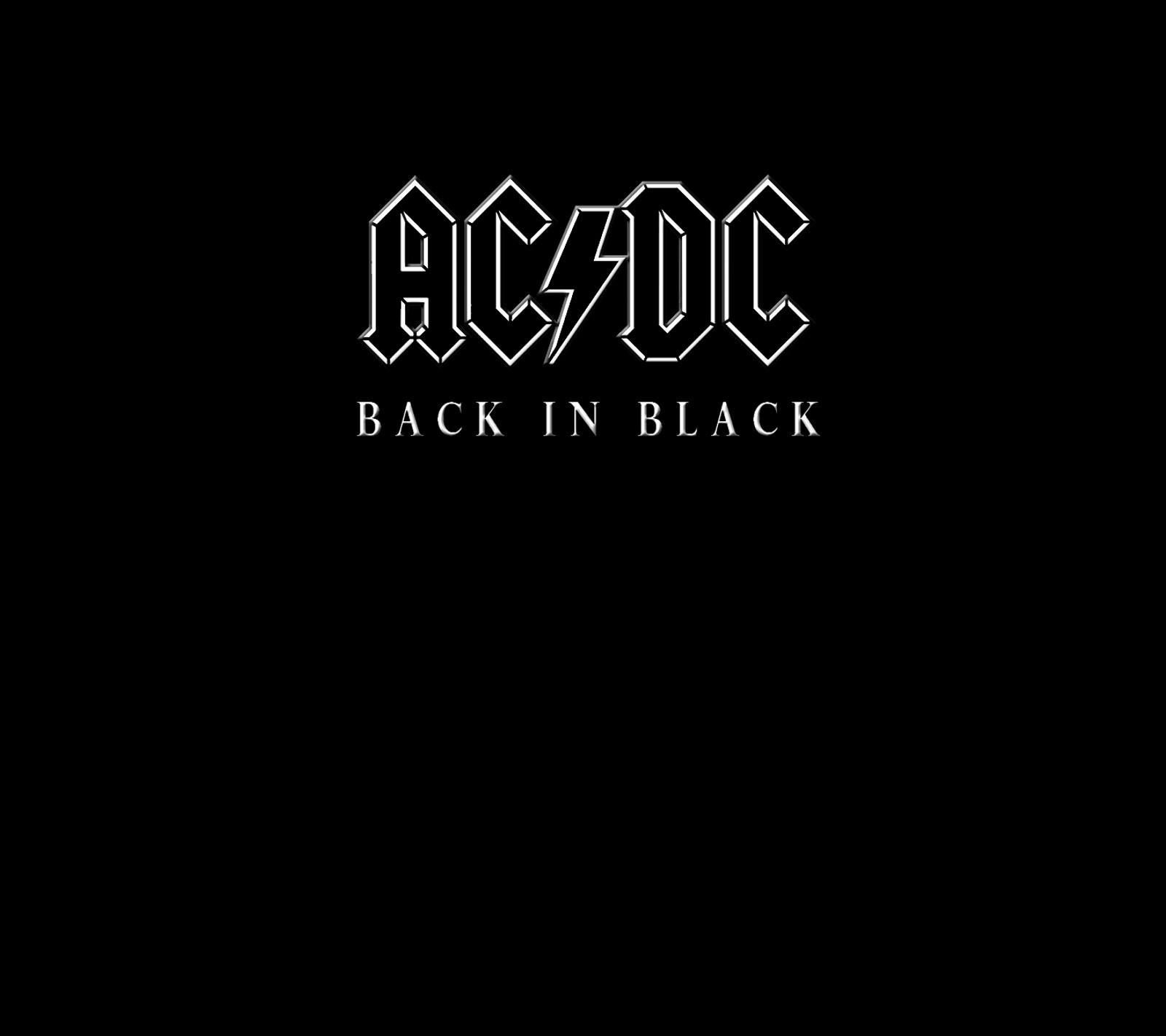 Logo de ac / dc back in black en fondo negro (acdc, back in black)