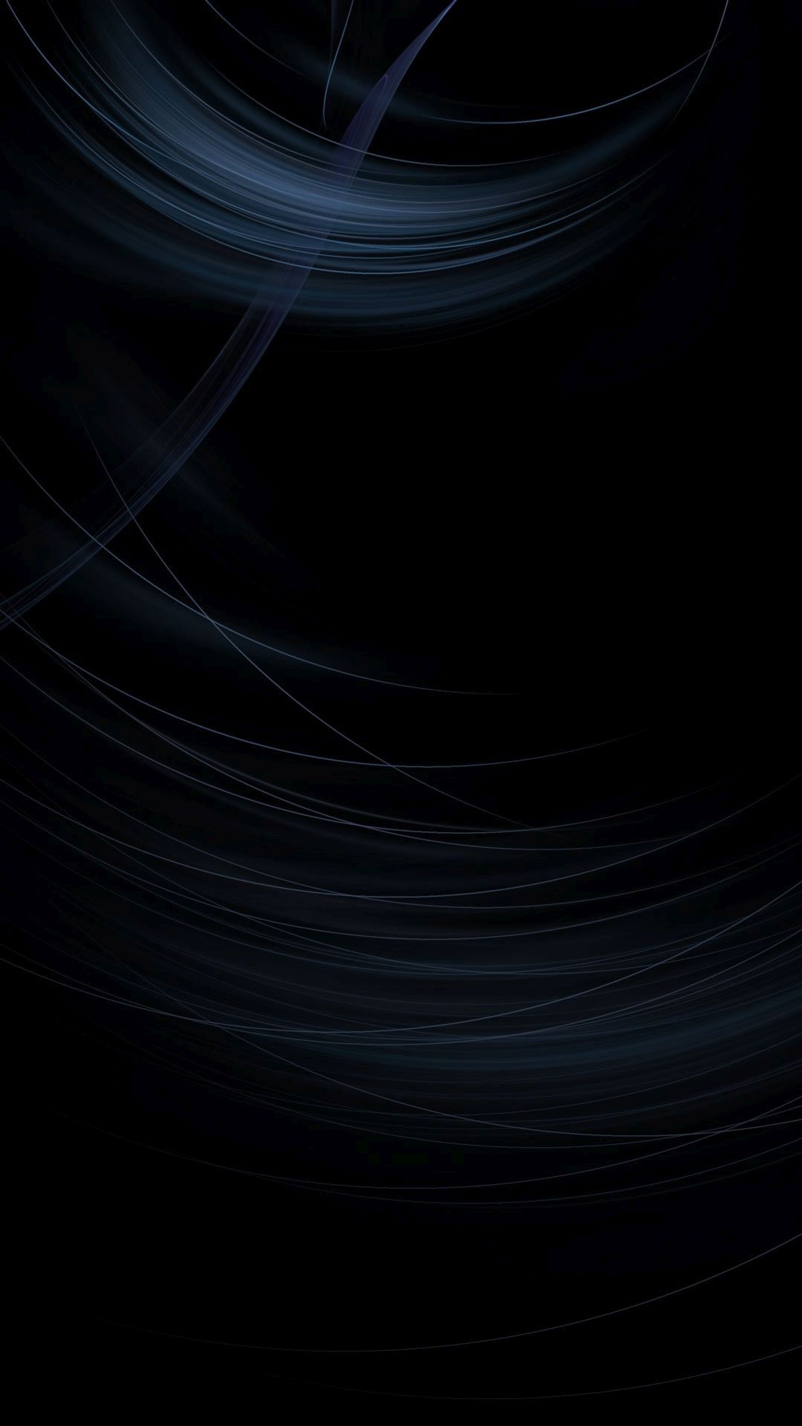 A close up of a black background with a dark blue swirl (abstract, fractal)