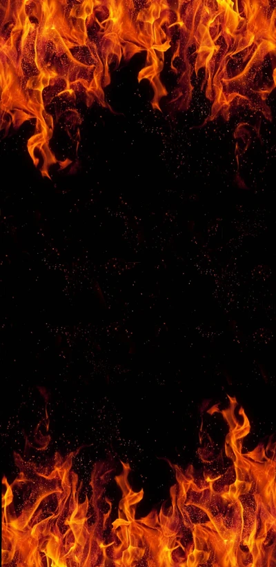 Abstract Flames on a Dark Background