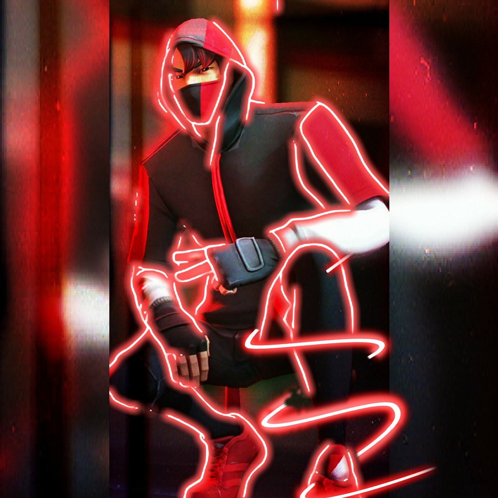 Baixar papel de parede fortnite, jogos, brilho, ikonik, néon