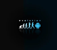 android, negro, azul, evolución, humano