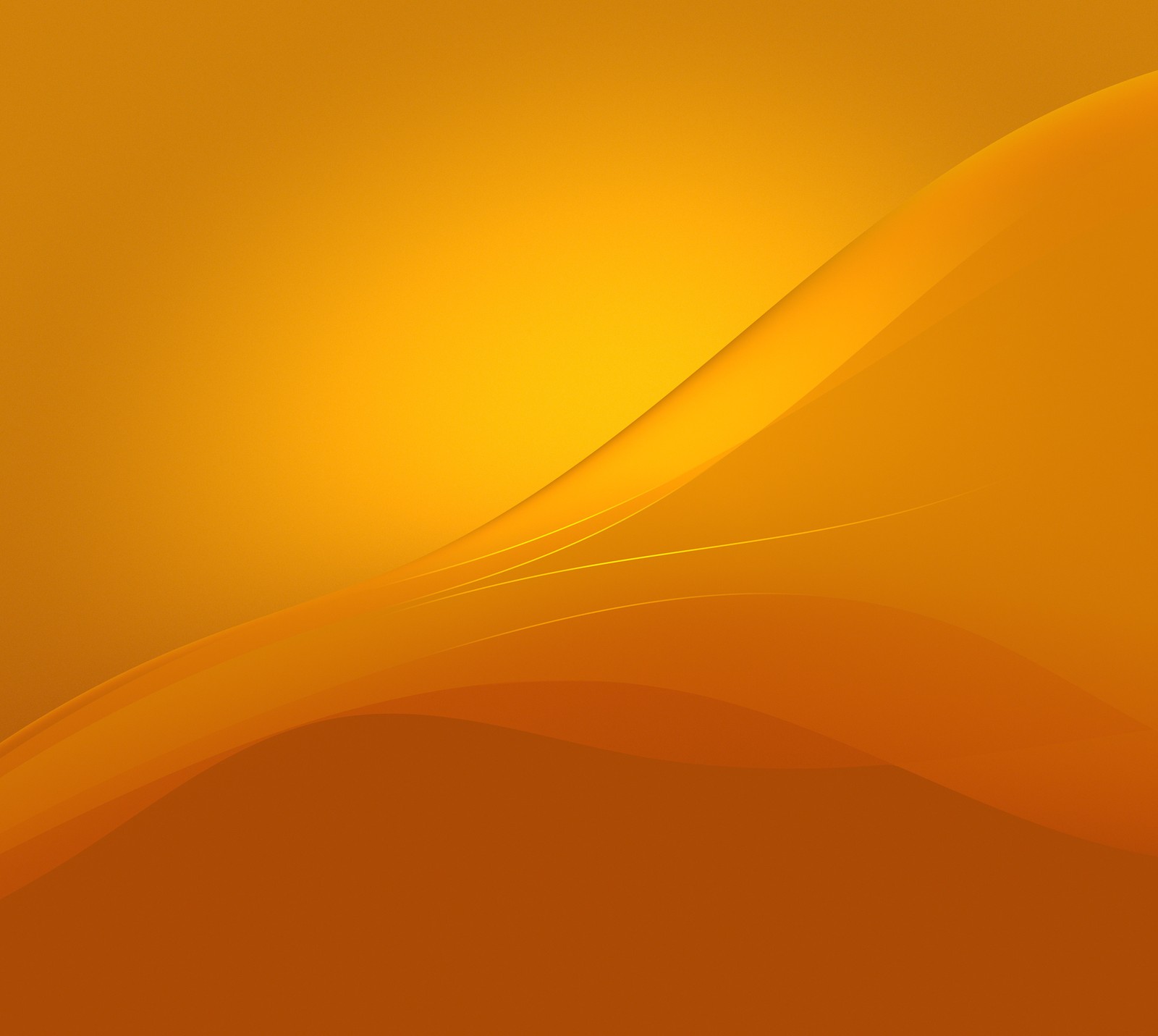 A close up of a yellow background with a smooth wave (sony, wallpaper, xperia, z3 plus, z4)