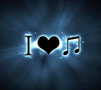 glow, hd, heart, i love music, music