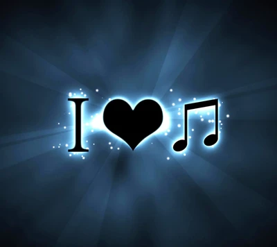 glow, hd, heart, i love music, music