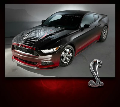 2015, black, cobra, ford, mustang