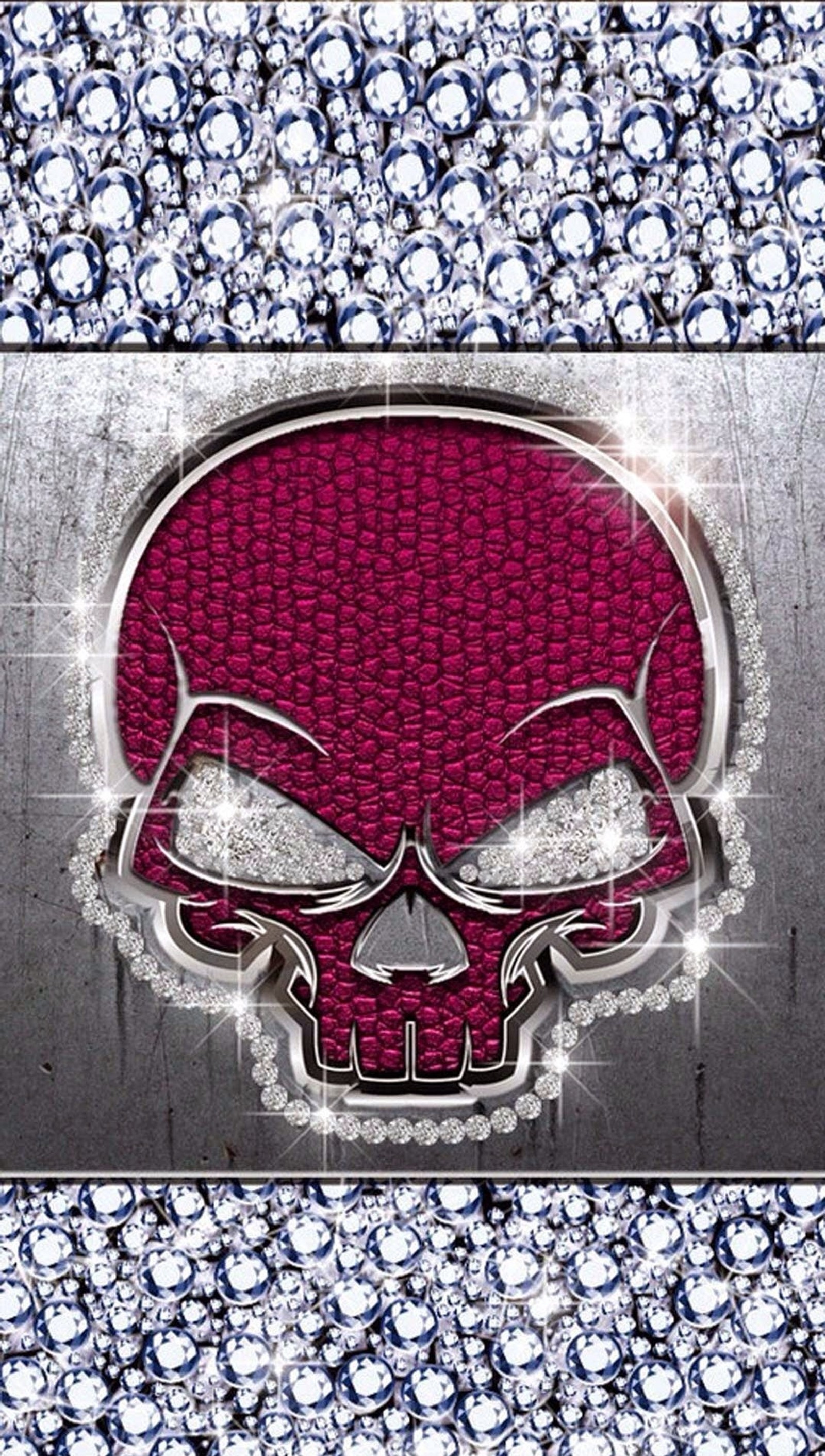 bling, pink, skull Download Wallpaper