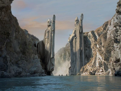 Statues of Kings at the Gates of Gondor