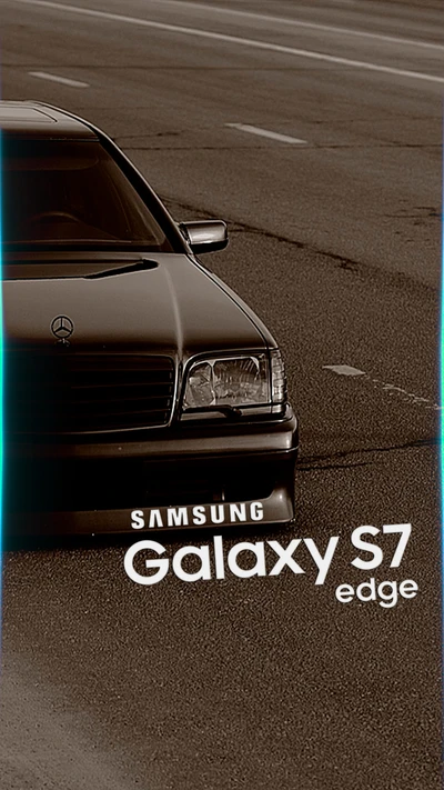 Logo Mercedes avec fond d'écran Samsung Galaxy S7 Edge