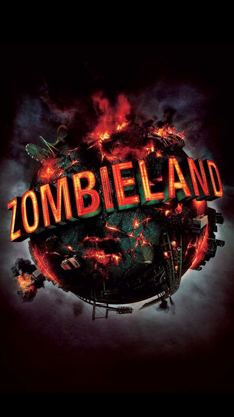 Крупный план знака с надписью zombieland на темном фоне (в, работа, зомби земля, zombieland)