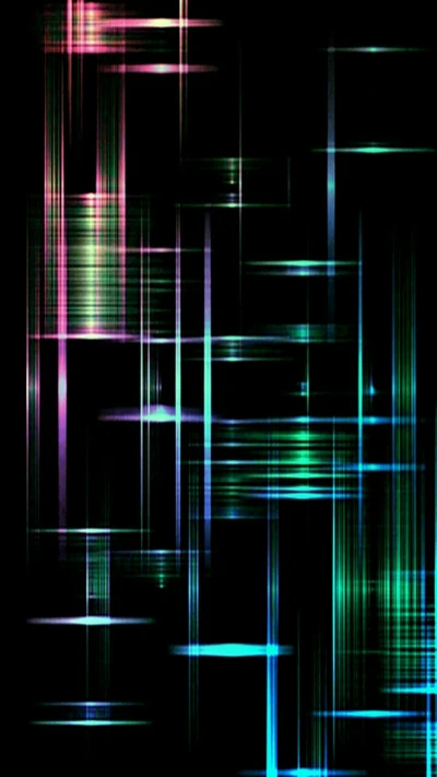 Abstract colorful lines and patterns on a dark background, creating a modern and dynamic wallpaper design.