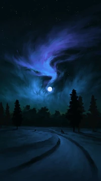 Moonlit Serenity: A Mystical Nightscape